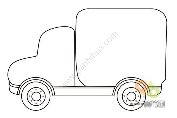 貨運場景畫貨運簡筆畫